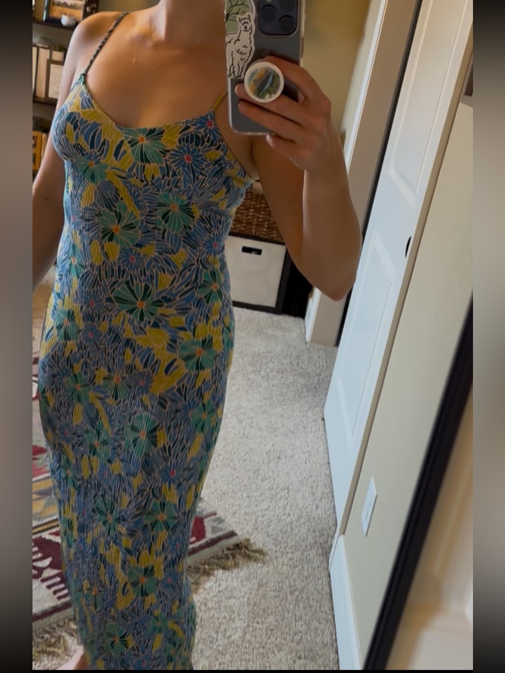 Sage floral Maxi dress